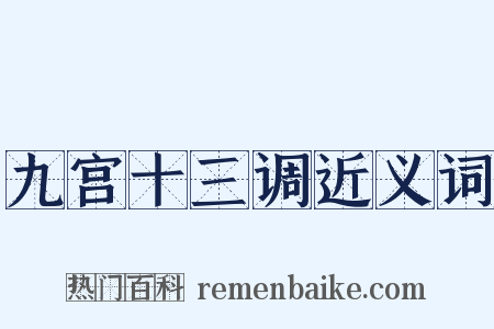 九宫十三调近义词是什么意思的图片